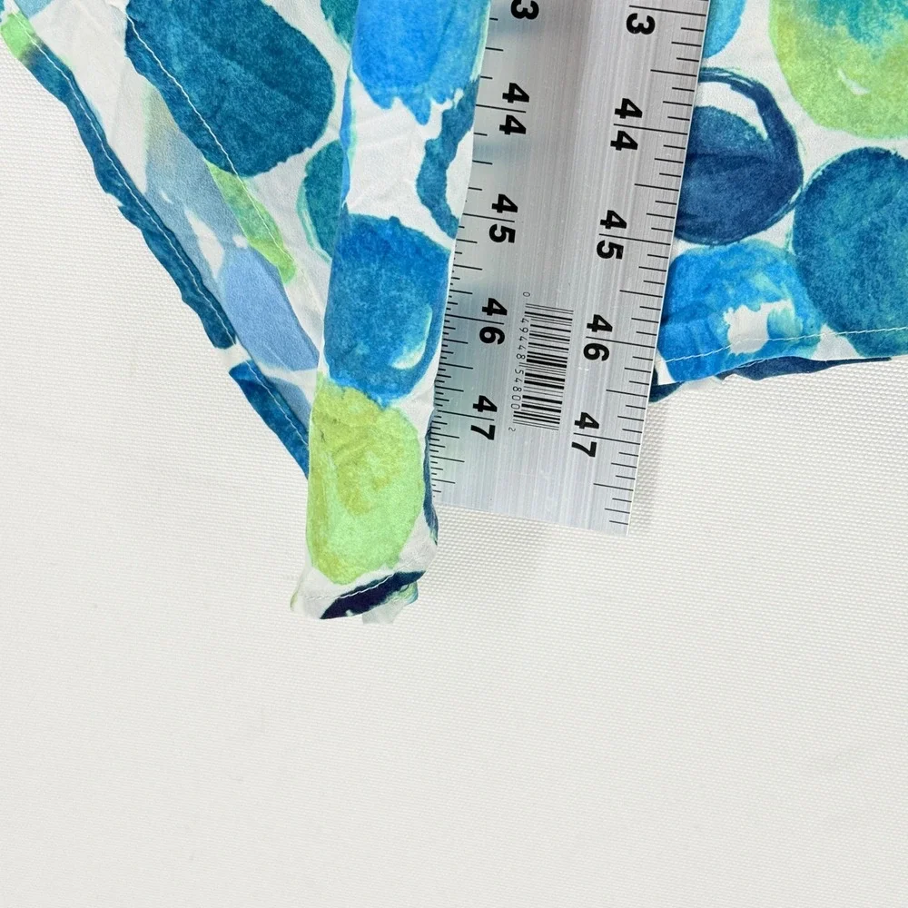 Liv Habitat Dress Womens Medium Blue Green Bubble Lagenlook Beachy Art to Wear